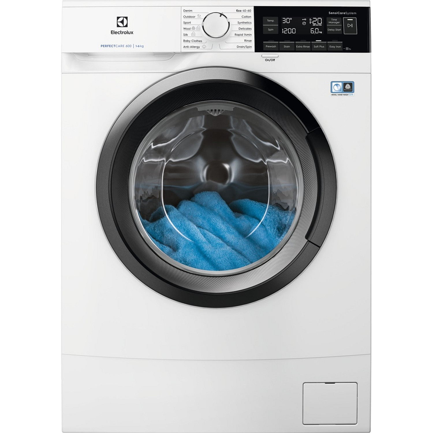 Electrolux frontmatad tvättmaskin ew6s662w38 kompakt 6 kg 1200 varv