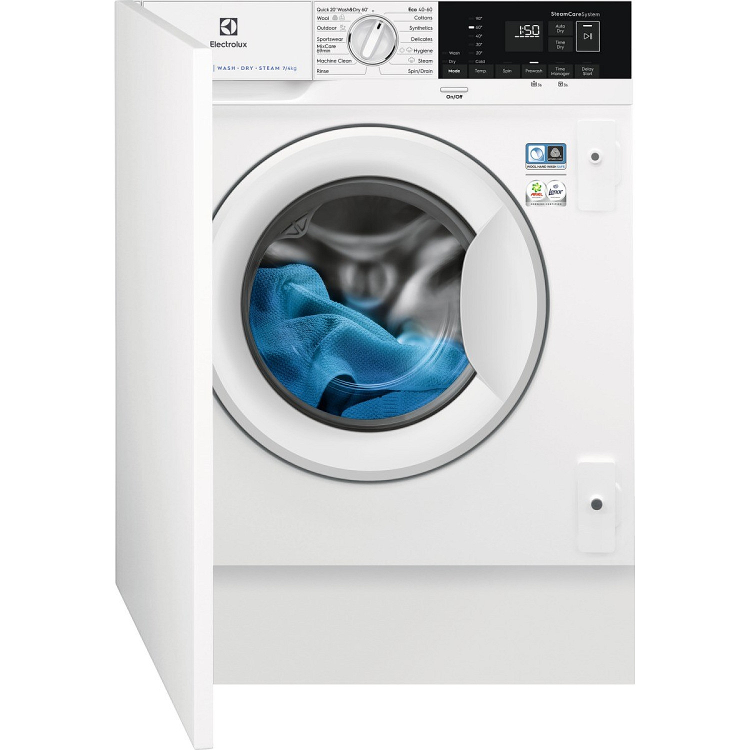 Electrolux kombi tvätt/tork ew7wb764t4 kombinerad tvätt-torkmaskin 7 kg 4 kg