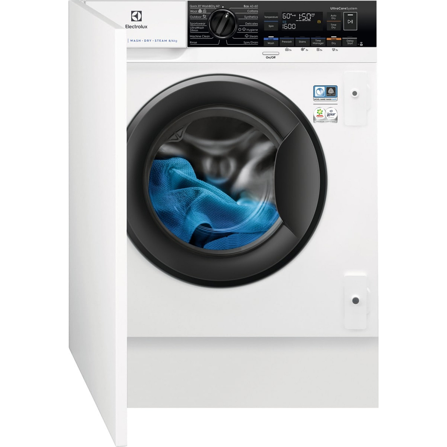 Electrolux kombi tvätt/tork ew8wb864t3 kombinerad tvätt-tork 8 kg 1600 varv