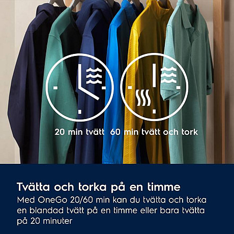 Electrolux - EWT697EX6E - Vit, Skonsam klädvård & AI-assist, tvätt 10.5 kg, tork 6 kg