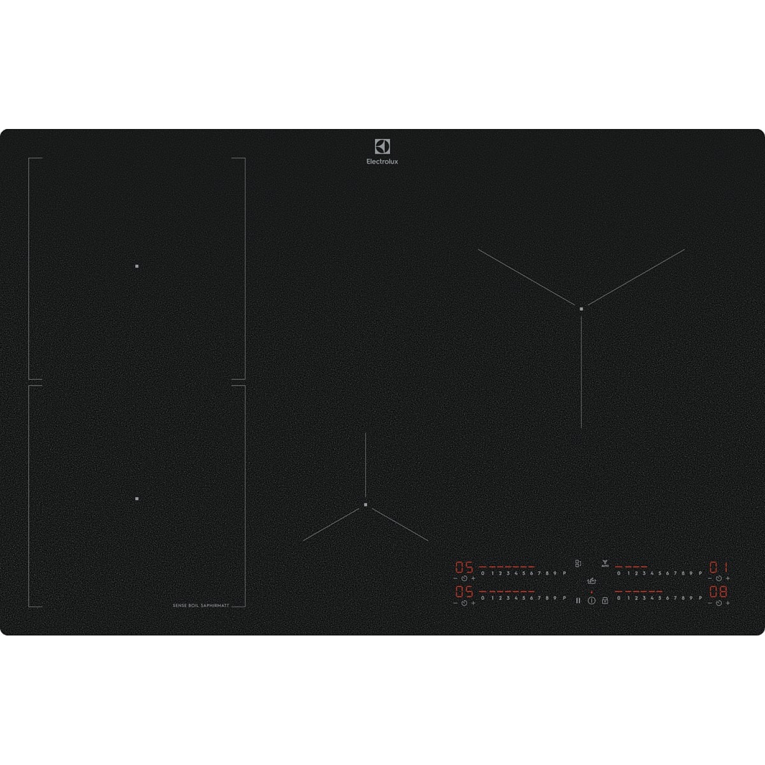 Electrolux induktionshäll hob860bsc - induktionshäll senseboil saphirmatt 77 cm