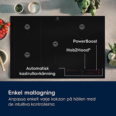 Electrolux - HOB860BSC - Induktionshäll SenseBoil SaphirMatt 77 cm