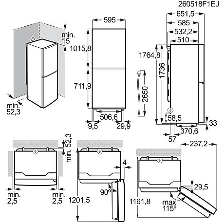 Electrolux - LNB175EW - NoFrost & FastFreeze