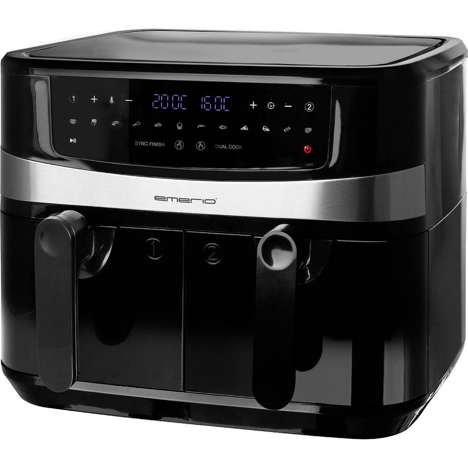 Emerio airfryer af1266724 digital varmluftsfrit&ouml;s dubbla korgar