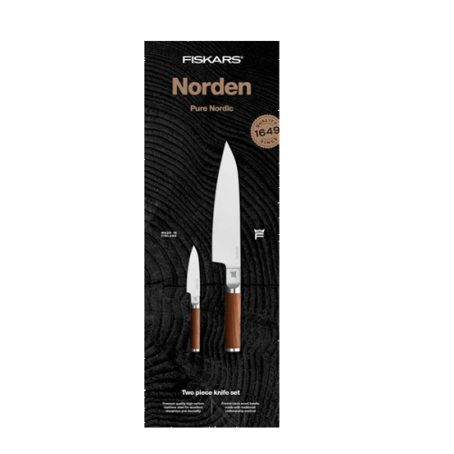 Fiskars - Norden knivset stor kockkniv och grönsakskniv