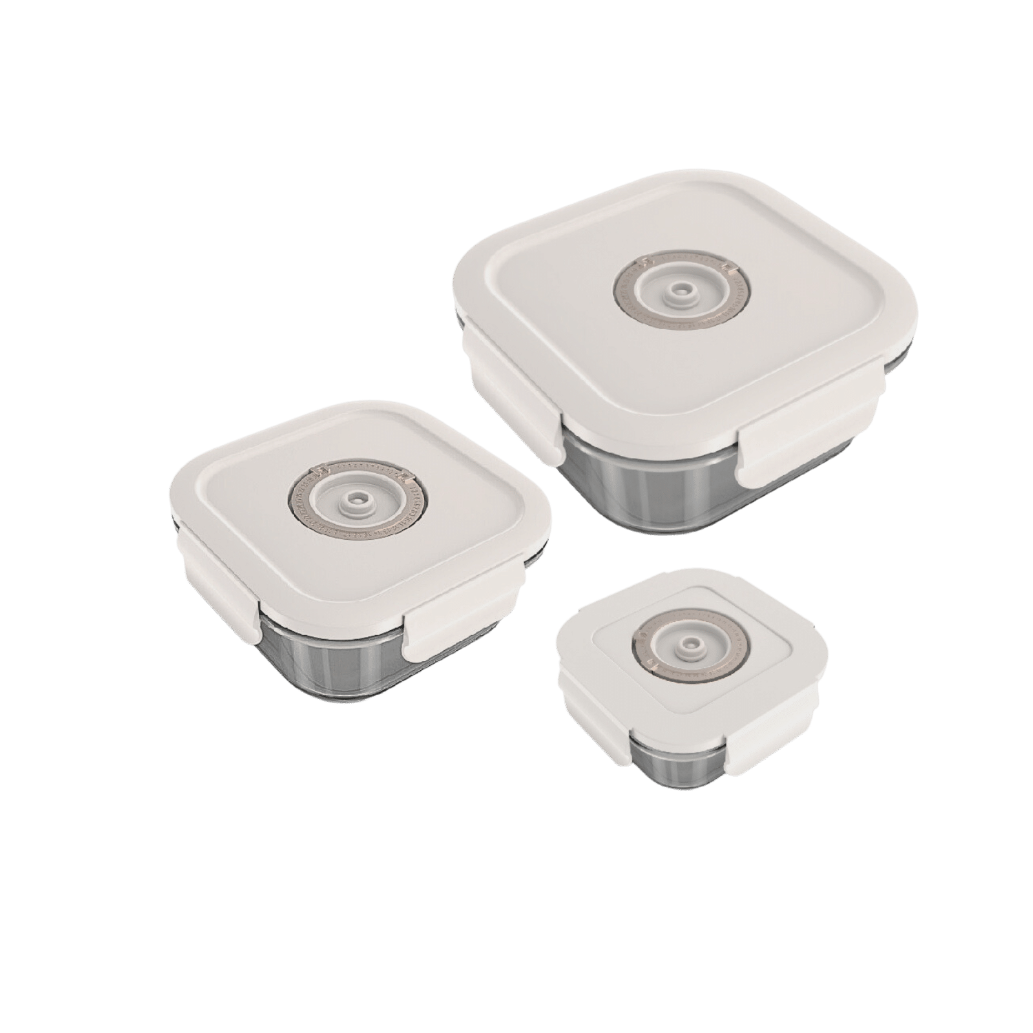 Foodecobox vakuumpackare 3-pack kvadratiska vakuum matlådor
