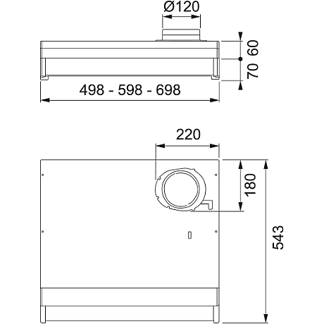 Franke - Spiskåpa Safe Spirit 1221B-12S 60 cm Låg, Vit