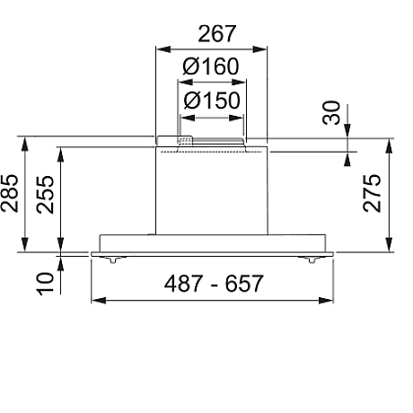 Franke - Spisfläkt 625 HE 49cm, Rostfri
