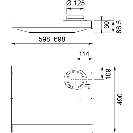 Franke - Spisfläkt Spirit Alliance 1243B-10S Comfort Plus 60cm, Vit