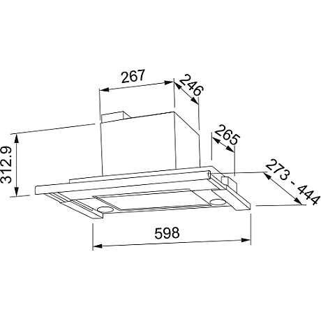 Franke - Spisfläkt F690 HE 60cm, Vit