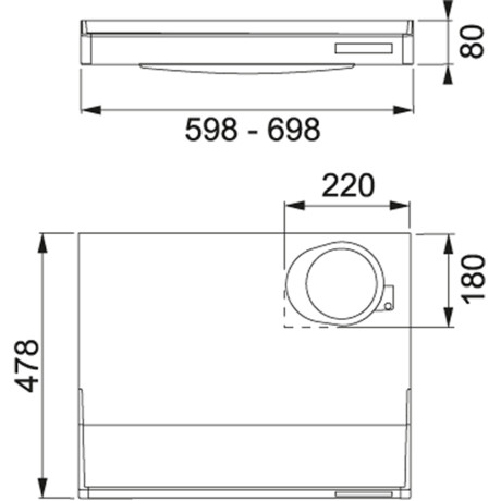 Franke - FL 240-10 70cm Vit Lägenhet Franke - FL 240-10 70cm Vit Lägenhet