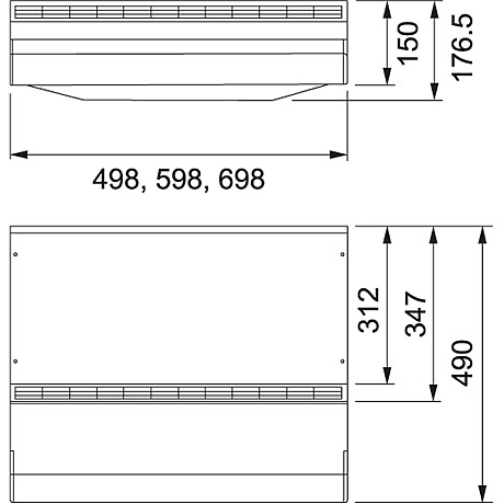 Franke - Fläkt 1291A AC 70 vit kolfilter