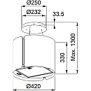 Franke - Kolfilterfläkt Smart Suspended 42cm, Vit