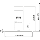 Franke - Spiskåpa T45 782-14 60 cm , Rostfri