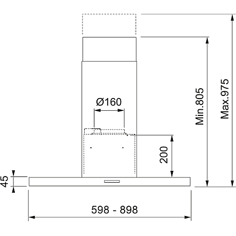 Franke - Spisfläkt Alliance T45 784-16 Rostfri