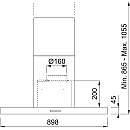 Franke - Spiskåpa T45 792-10/12 FRI LGH 90 cm , Rostfri