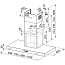 Franke - Spisfläkt Tale vägghängd 90cm, Svart