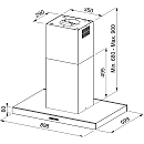Franke - Spisfläkt Tale Frihängd 90cm, Svart