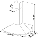 Franke - Spisfläkt Tender 725 HE vägghängd 60cm, Rostfri