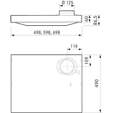 Franke - Spisfläkt Vital 1200G 70cm, Vit