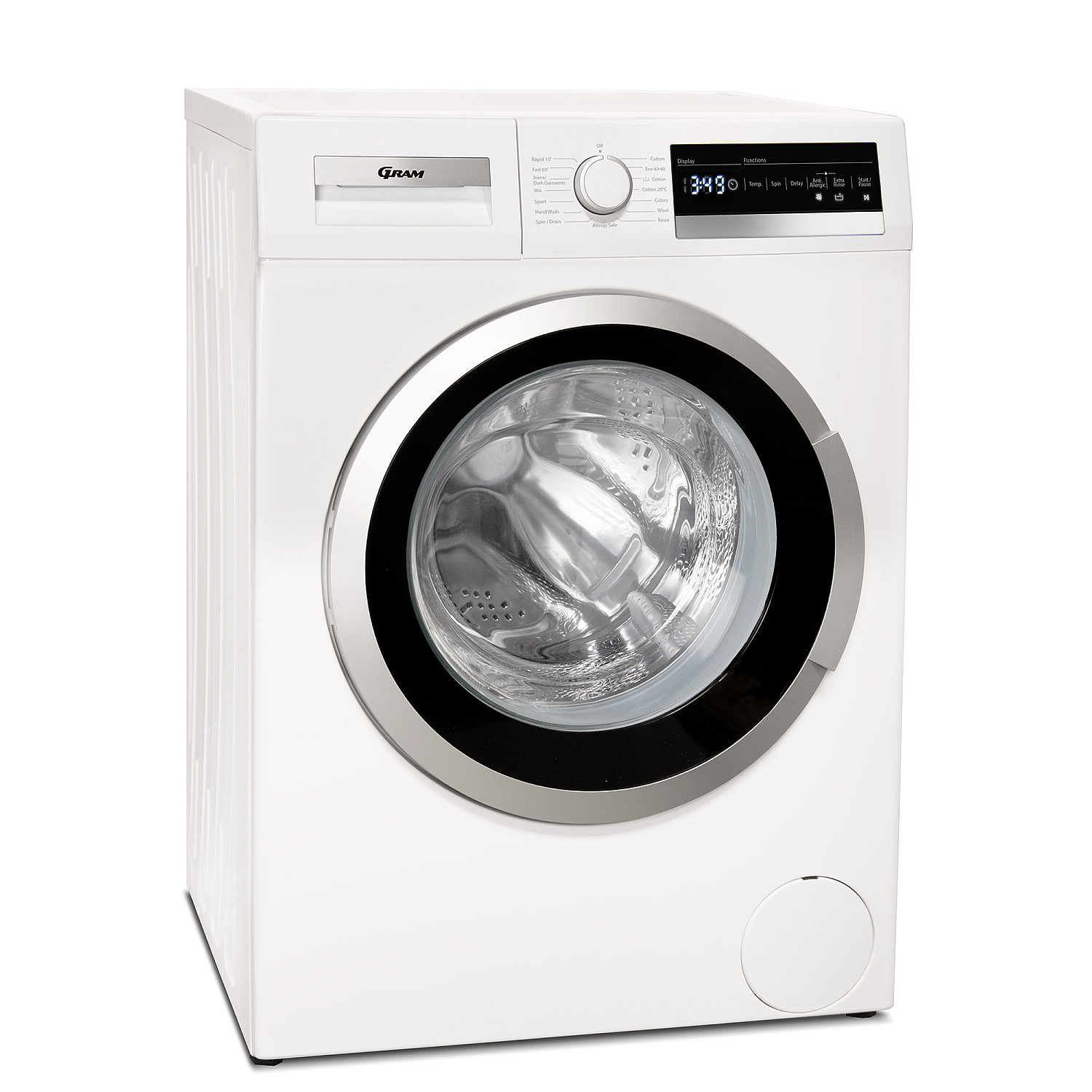 Gram frontmatad tvättmaskin wde 71814-92 8 kg fristående