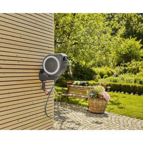 Gardena - Väggslangbox RollUp S 15m Vit Gardena - Väggslangbox RollUp S 15m Vit