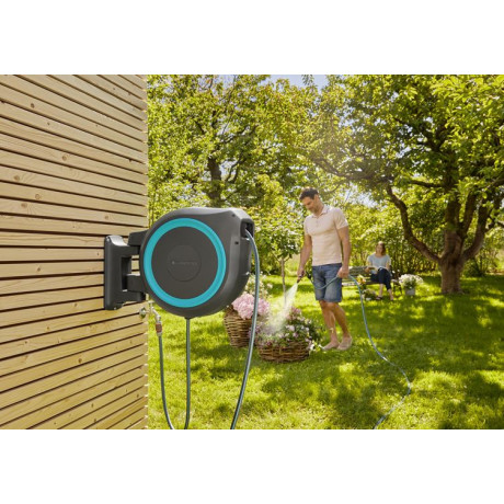 Gardena - Väggslangbox RollUp XL (35m) Turkos Gardena - Väggslangbox RollUp XL (35m) Turkos