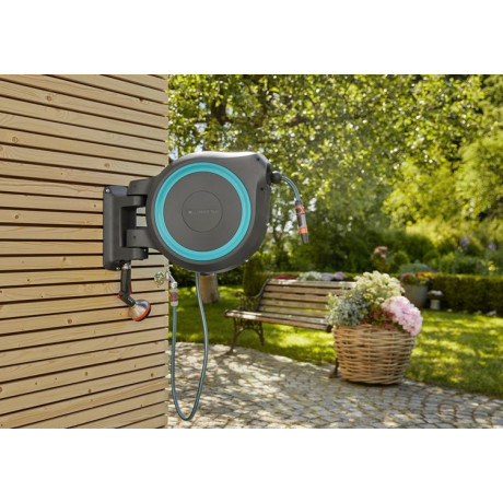 Gardena - Väggslangbox RollUp XL (35m) Turkos Gardena - Väggslangbox RollUp XL (35m) Turkos
