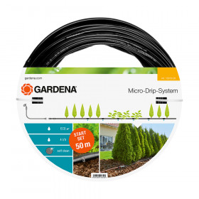 Gardena - Droppslang 50m ovan jord inkl tryckutjämnare