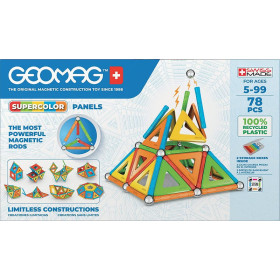 Geomag - Superfärgat magnetiskt byggset 78 delar