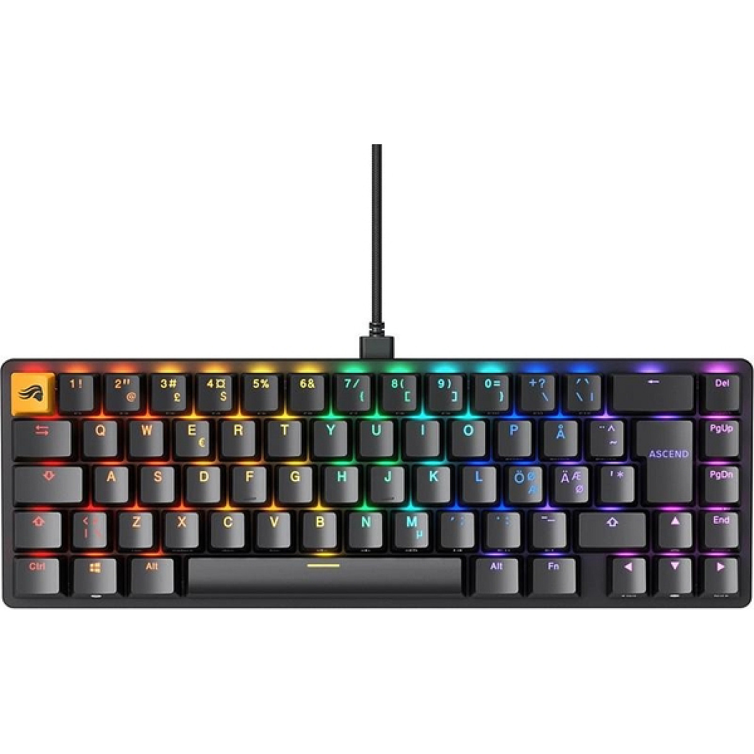 Glorious tangentbord gmmk 2 glo-gmmk2-65-fox-iso-b-nordic compact 65% rgb