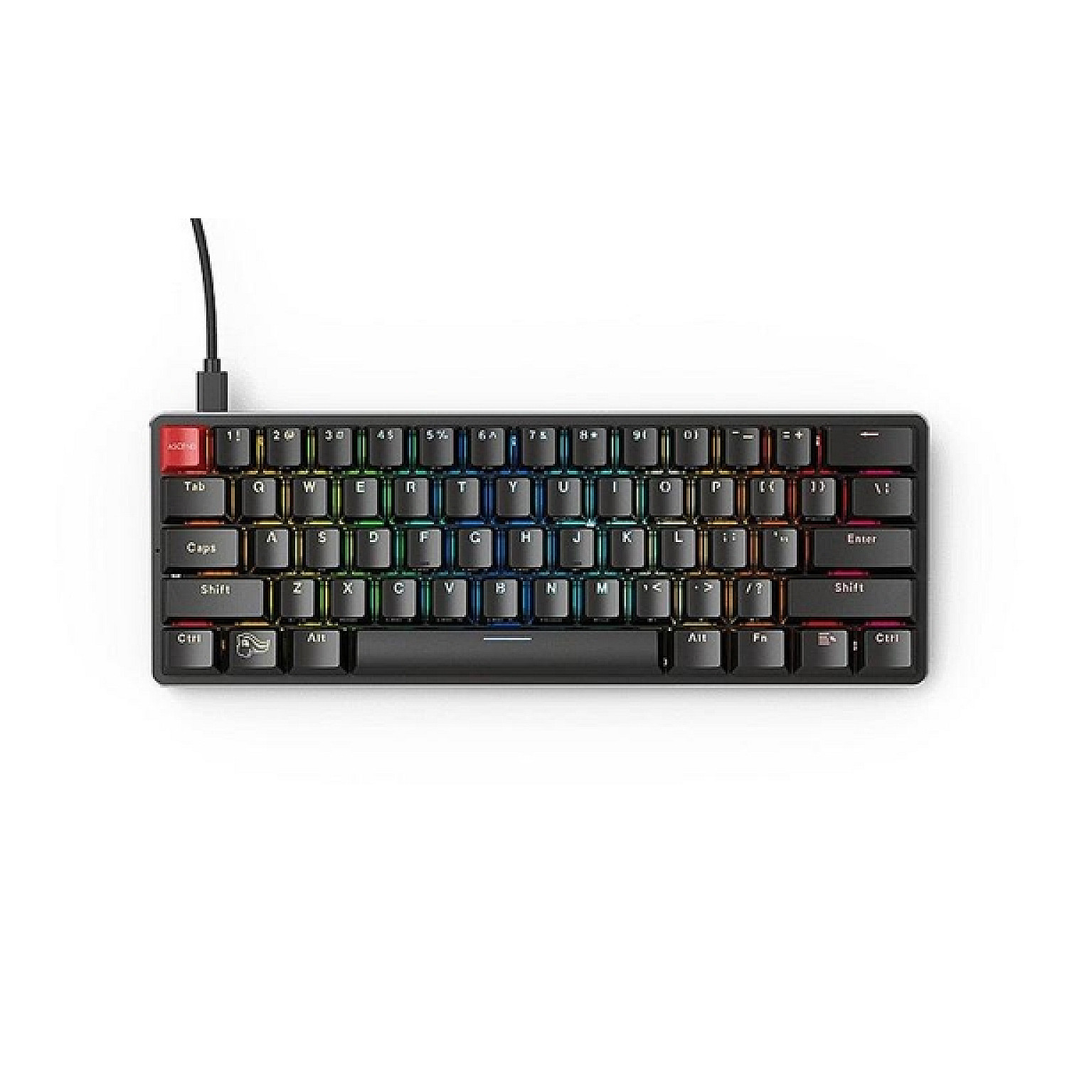 Glorious tangentbord gmmk compact gmmk-compact-red-iso rgb-mekaniskt tangentbord