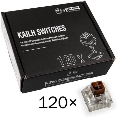 Glorious - Kailh Box Brown switchar, 120 kpl