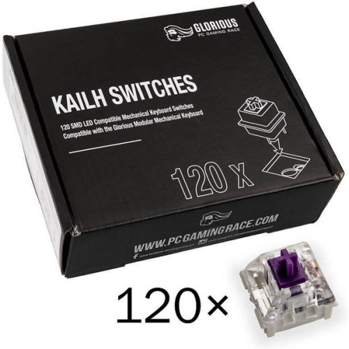 Glorious - Kailh Pro Purple switchar. 120 kpl