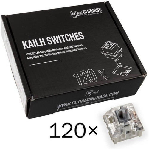 Glorious tangentbord kailh speed silver switchar, 120 kpl