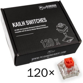 Glorious - Kailh Box Red switchar, 120 kpl
