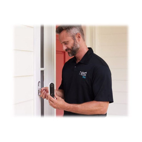 Google Nest - Hello Video Doorbell - Black/White Google Nest - Hello Video Doorbell - Black/White