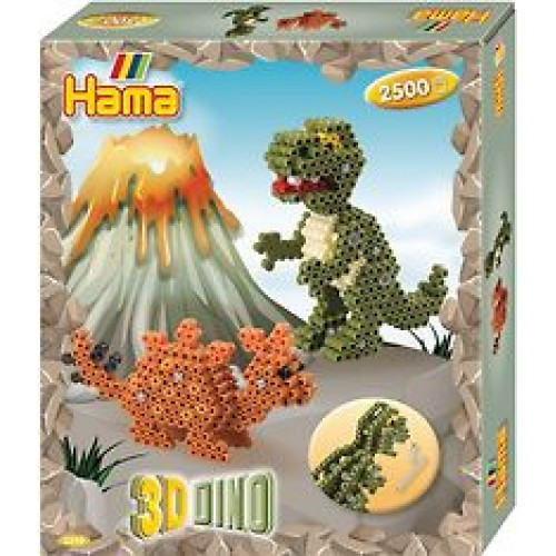 hama - Hama pärlor -3D Dino. 2500 st