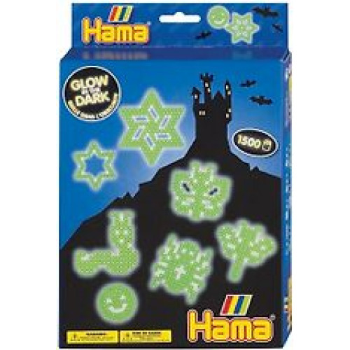 hama - Hama pärlor Glow in the dark. 1500 st