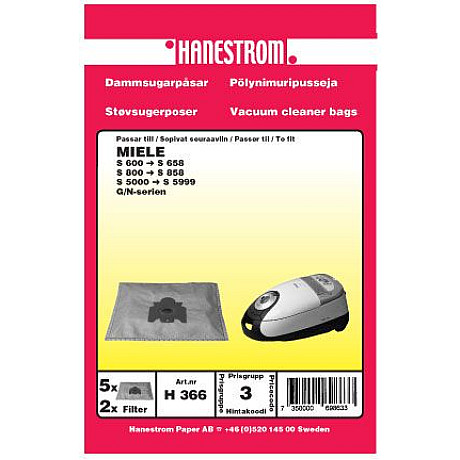 HANESTRÖM MIELE -  S 5000, S 5999, H366