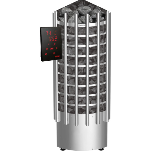 Harvia bastuaggregat glow corner steel 9kw med separat kontrollpanel