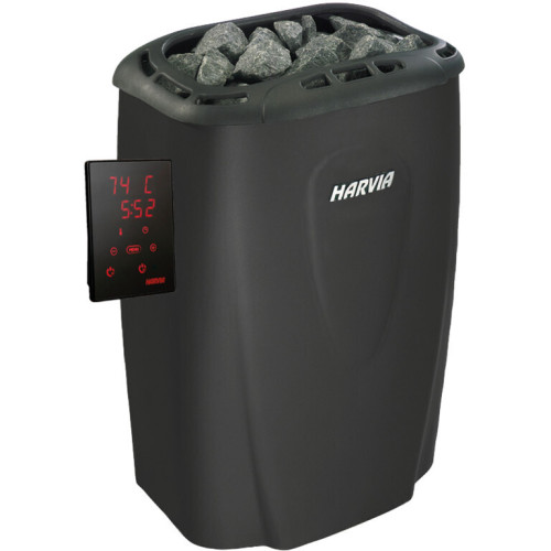Harvia bastuaggregat moderna v80xe black med digital kontrollpanel
