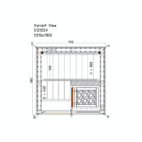 Harvia - Variant View S1212SV Harvia - Variant View S1212SV