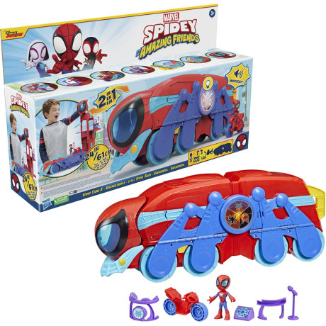 Hasbro - Spidey Spider Crawl-R 2-i-1 huvudkvarter lekset