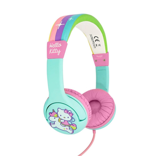 Hello kitty - Junior on-ear 85db grön/rosa enhörning