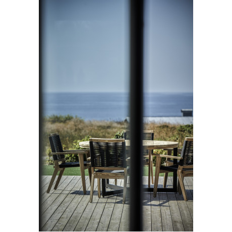 Hillerstorp - Ardernäs Matbord Ø150 Cm Svart Stål/Teak Hillerstorp - Ardernäs Matbord Ø150 Cm Svart Stål/Teak