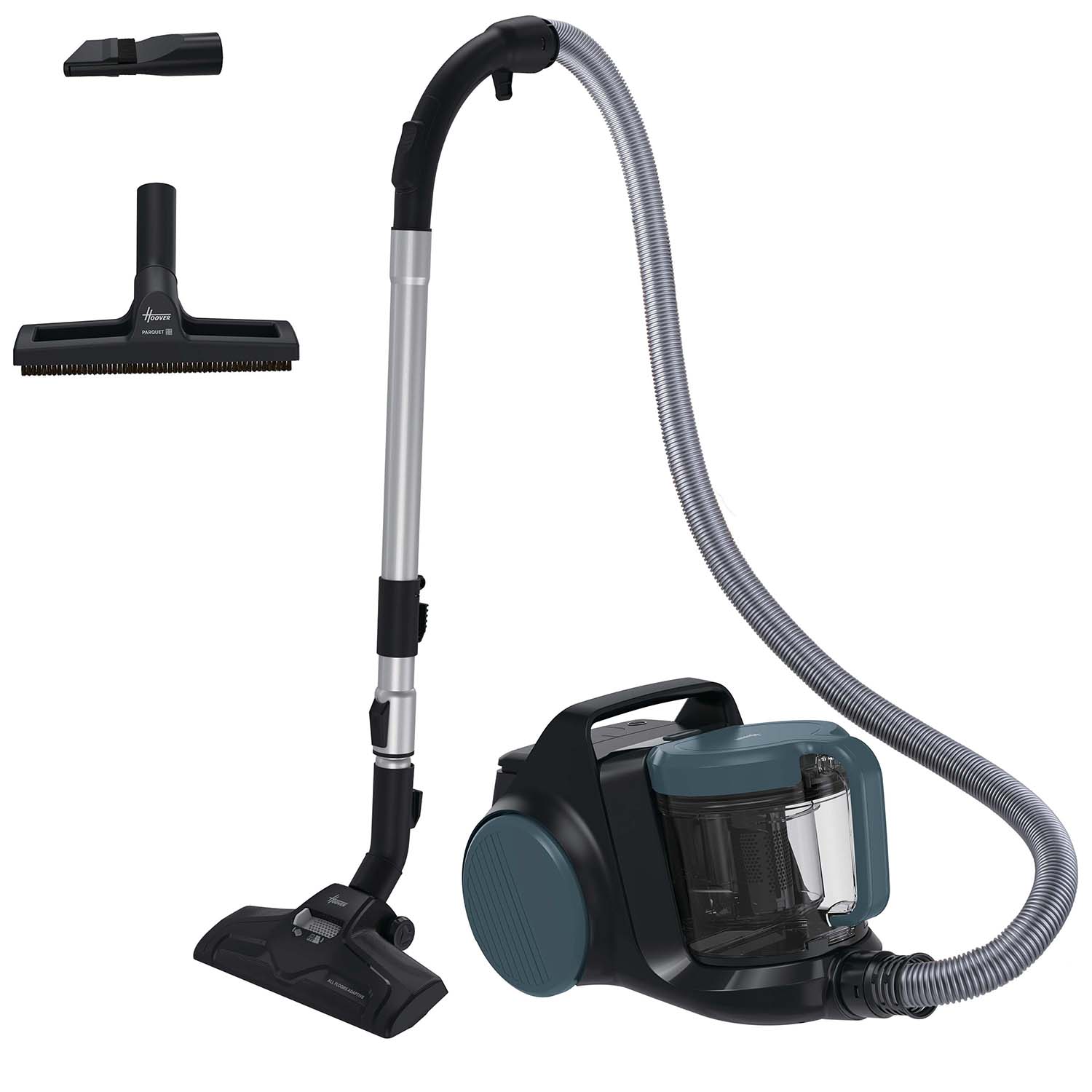 Hoover HP210H 011, 800 W, Cylinderdammsugare, Torr, Utan påse, 2,5 l, EPA