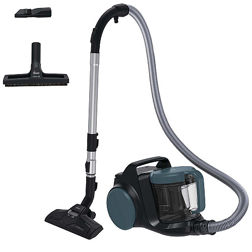 Hoover golvdammsugare hp2 home, påslös - blå, 850 w motor med stark sugkraft