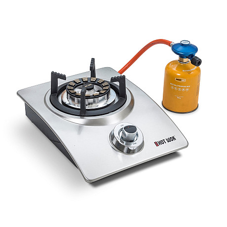 Hot Wok - HW2113 - Rostfri, 4,5 kW gasbrännare med el-tändning Hot Wok - HW2113 - Rostfri, 4,5 kW gasbrännare med el-tändning