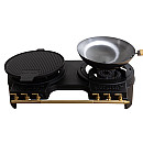 Hot Wok - HW3910 - Svart, dubbel gasbrännare 2x10 kW